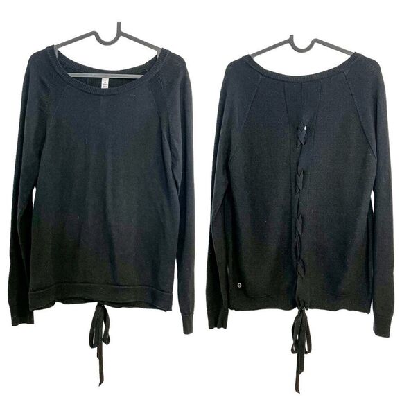 Lululemon Tied To You Sweater Black 8 - Picture 6 of 9